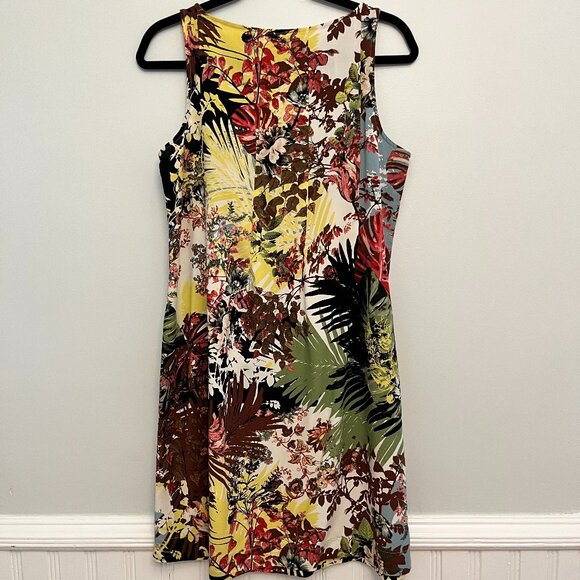 J. Jill Floral Sleeveless Shift Mini Dress, Size Small - Picture 5 of 9